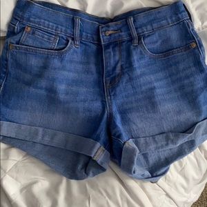 High waisted boyfriend shorts